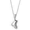 COOLSTEELANDBEYOND Stainless Steel Ice Figure Skating Shoe Pendant Necklace, 23.6 inches Ball Chain - coolsteelandbeyond