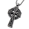 COOLSTEELANDBEYOND Stainless Steel Mens Celtic Cross Pendant Necklace with 23.6 in Ball Chain - coolsteelandbeyond