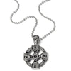 COOLSTEELANDBEYOND Stainless Steel Mens Women Celtic Cross Pendant Necklace Silver Black Two-Tone with 23.6 in Ball Chain - coolsteelandbeyond