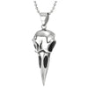 COOLSTEELANDBEYOND Stainless Steel Mens Womens Eagle Bird Skull Pendant Necklace with 30 Inches Ball Chain, Polished - coolsteelandbeyond