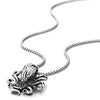 COOLSTEELANDBEYOND Stainless Steel Mens Womens Vintage Octopus Pendant Necklace with 30 inches Wheat Chain - coolsteelandbeyond