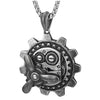 Stainless Steel Steampunk Gears Mechanic Pendant Necklace for Men, Old Metal Finishing, 30 in Chain - COOLSTEELANDBEYOND Jewelry
