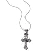 COOLSTEELANDBEYOND Stainless Steel Vintage Crown Lion Head Cross Pendant Necklace for Men Women, 30 inches Ball Chain - coolsteelandbeyond