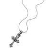 COOLSTEELANDBEYOND Stainless Steel Vintage Crown Lion Head Cross Pendant Necklace for Men Women, 30 inches Ball Chain - coolsteelandbeyond