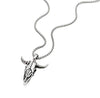 Stainless Steel Vintage Goat Bull Skull Pendant Necklace for Man, 30 inches Chain, Gothic Tribal - COOLSTEELANDBEYOND Jewelry