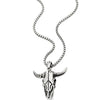 Stainless Steel Vintage Goat Bull Skull Pendant Necklace for Man, 30 inches Chain, Gothic Tribal - COOLSTEELANDBEYOND Jewelry