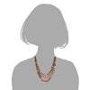 COOLSTEELANDBEYOND Statement Collar Choker Necklace Multi-Strand Colorful Wood Beads Charms Pendant Dress Boho Ethnic - coolsteelandbeyond