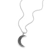 Tribal, Mens Womens Steel Vintage Crescent Moon Pendant Necklace with Braided Knot, Silver Black - COOLSTEELANDBEYOND Jewelry