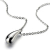 Unique Tear Drop Pendant Necklace Stainless Steel with 20 Inches Chain - COOLSTEELANDBEYOND Jewelry