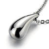 Unique Tear Drop Pendant Necklace Stainless Steel with 20 Inches Chain - COOLSTEELANDBEYOND Jewelry