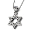 Vintage Unisex Star-of-David Pendant Necklace for Man for Women Stainless Steel with 30 inches Ball Chain - COOLSTEELANDBEYOND Jewelry