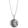 COOLSTEELANDBEYOND Vintage Unisex Sun Moon Crescent Circle Medal Pendant Necklace, Men Womens Steel, 23.4 in Ball Chain - coolsteelandbeyond
