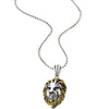 Exclusive Mens Womens Steel Colorful Lion Head Pendant Necklace with 24 inches Steel Wheat Chain - COOLSTEELANDBEYOND Jewelry