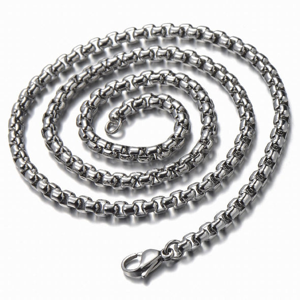 Gothic Men Stainless Steel Vintage Bat Skull Shield Pendant Necklace with 30 Inches Wheat Chain - COOLSTEELANDBEYOND Jewelry