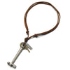 Hammer Pendant Necklace for Men Boys with Adjustable Leather Cord - COOLSTEELANDBEYOND Jewelry
