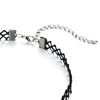 Ladies Black Choker Tattoo Necklace with Polished Star Charm Pendant - COOLSTEELANDBEYOND Jewelry