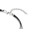 Ladies Womens Two-row Black Choker Necklace with Open Heart Charm Pendant - COOLSTEELANDBEYOND Jewelry