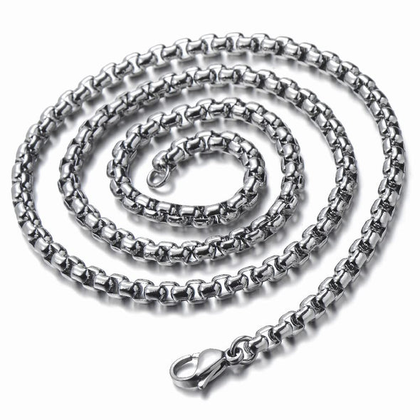 Mens Cool Stainless Steel Spider Double Skulls Pendant Necklace with 23.6 inches Wheat Chain - COOLSTEELANDBEYOND Jewelry