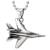 Mens Stainless Steel Vintage Fighter Plane Airplane Pendant Necklace with 23.6 inches Ball Chain - COOLSTEELANDBEYOND Jewelry