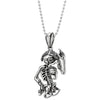Mens Vintage Steel Punk Skull Skeleton Pendant Necklace, 30 inches Ball Chain, Gothic - coolsteelandbeyond