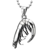 Mens Women Shrimp Pendant Necklace Stainless Steel, 23.6 in Ball Chain Unique - COOLSTEELANDBEYOND Jewelry