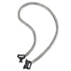 Mens Women Stainless Steel Curb Chain Necklace Silver Color with Black Buckle Clasp, 29MM 19 inches - COOLSTEELANDBEYOND Jewelry