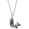 Mens Women Stainless Steel Lucky Koi Fish Goldfish Pendant Necklace with 23.6 inches Wheat Chain - COOLSTEELANDBEYOND Jewelry