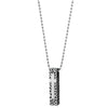 Mens Women Steel Textured Cuboid Pillar Bible Cross Pendant Necklace, with 30 in Chain - COOLSTEELANDBEYOND Jewelry