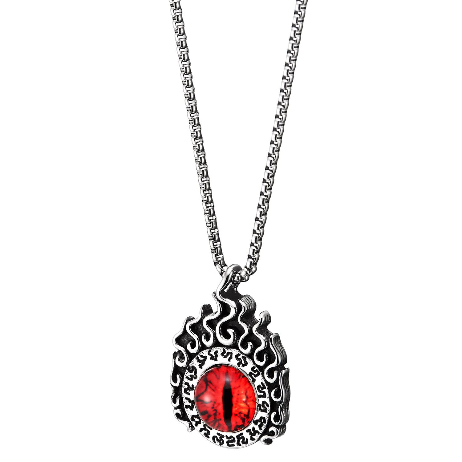 Stainless Steel Oval Red Necklace | American Medical ID