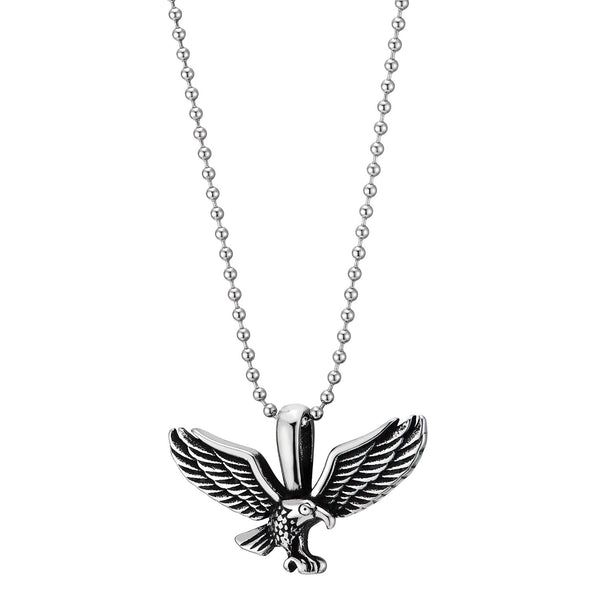 1pc Vintage Fashion Cross & Wing Pendant Necklace For Men | SHEIN