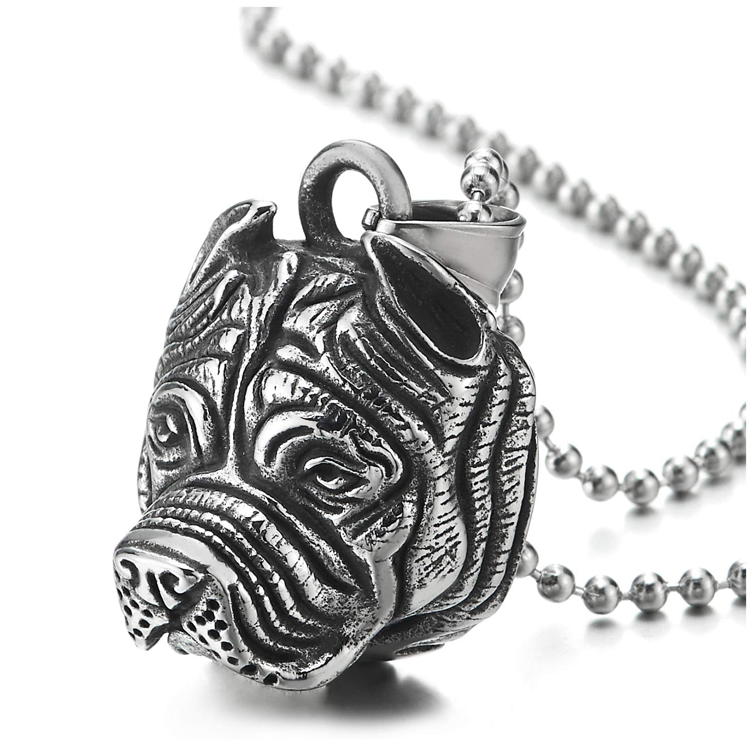 Buy Sterling Silver Pitbull Dog Necklace Tiny Pit Bull Pet Pride Pendant  Big Breed Charm Gift Animal Smiling Love Jewelry Delicate Everyday 5/8  Online in India - Etsy
