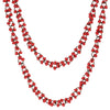 Red Wood Beads Long Chains Necklace, Multi-strand, Dress Party Event Prom - coolsteelandbeyond