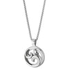 Stainless Steel Mens Women Circle Swirl Filigree Pendant Necklace, 23.6 inches Wheat Chain - COOLSTEELANDBEYOND Jewelry