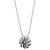 Stainless Steel Mens Women Windmill Pinwheel Pendant Necklace with 23.6 inches Ball Chain - COOLSTEELANDBEYOND Jewelry