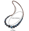 Statement Necklace Journey Ceramic Beads String, Cotton Rope Adjustable, Party - coolsteelandbeyond