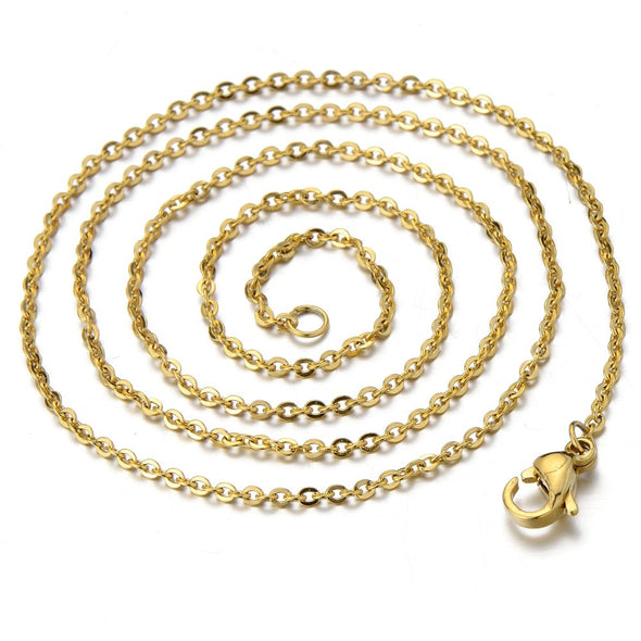 Womens Gold Steel Cubic Zirconia Cross Pendant Necklace, Adjustable Rope Chain, Unique - COOLSTEELANDBEYOND Jewelry