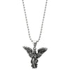 Womens Steel Vintage Angle Wing Prayer Hand Fairy Pendant Necklace with 23.6 Inches Ball Chain - COOLSTEELANDBEYOND Jewelry