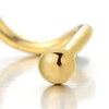 COOLSTEELANDBEYOND Gold Stainless Steel Screw Nose Rings Studs Body Jewelry Piercing - coolsteelandbeyond
