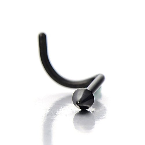 COOLSTEELANDBEYOND Spike Stainless Steel Screw Nose Rings Studs Body Jewelry Piercing - coolsteelandbeyond
